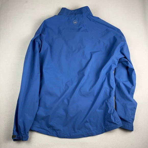 Peter Millar Mens Blue Quarter Zip Windbreaker Golf Pullover Jacket Large - Picture 2 of 6